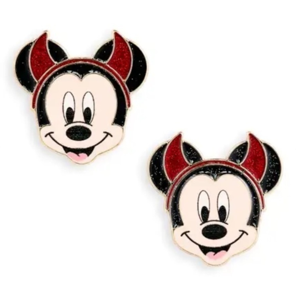 Disney x BaubleBar Super Cute Devil Costume Mickey Stud Earrings❤️🔥HALLOWEEN